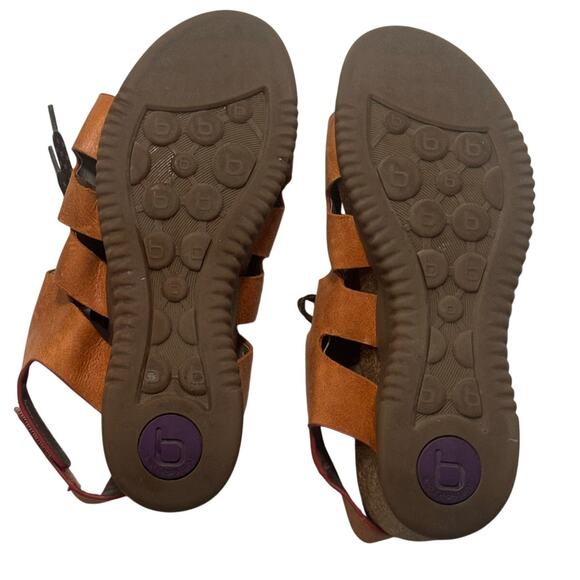Bionica Orange Tan Leather Cork Wedge Sandals Shoes Sorena BI0013603 Size 9.5 - Picture 7 of 9